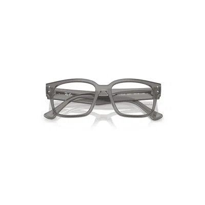 RAY BAN LAURENE OPTICS BIO-BASED EYEGLASSES TRANSPARENT GREY FRAME CLEAR LENSES POLARIZED 50-18