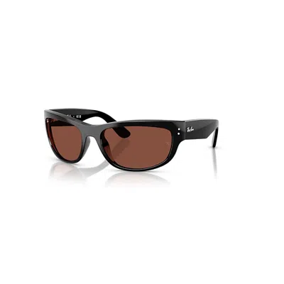 RAY BAN MEGA BALORAMA LIMITED SONNENBRILLEN SCHWARZ FASSUNG ROT GLAS 63-19