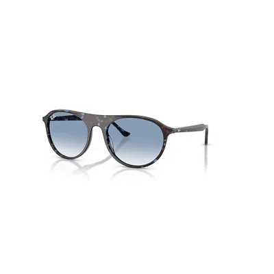 RAY BAN RB2215 SONNENBRILLEN HAVANA BLUE TURTLE FASSUNG BLAU GLAS 59-20
