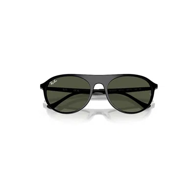 RAY BAN RB2215 SUNGLASSES BLACK FRAME GREEN LENSES 56-19
