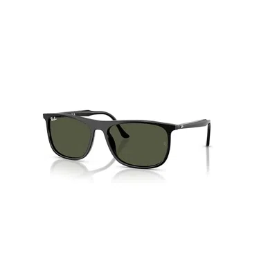 RAY BAN RB2216 SONNENBRILLEN SCHWARZ FASSUNG GRÜN GLAS 61-18