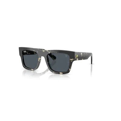 RAY BAN RB2217M SCUDERIA FERRARI COLLECTION SONNENBRILLEN HAVANA GRAU FASSUNG GRAU GLAS 53-21