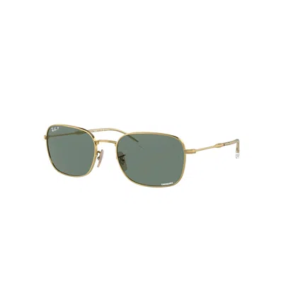 RAY BAN RB3706 SONNENBRILLEN ARISTA GOLD FASSUNG GRAU GLAS POLARISIERT 57-20