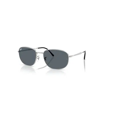 RAY BAN RB3754 SONNENBRILLEN SILBER FASSUNG BLAU GLAS 60-19
