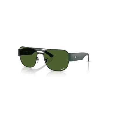 RAY BAN RB3756CH CHROMANCE SONNENBRILLEN SAND SCHWARZ FASSUNG GRÜN GLAS POLARISIERT 59-18