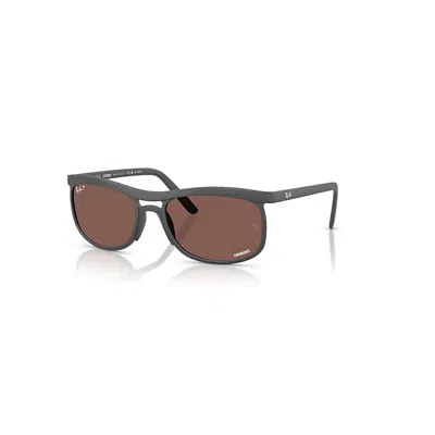 RAY BAN RB4452CH CHROMANCE LITEFORCE SONNENBRILLEN SAND GRAU FASSUNG VIOLETT GLAS POLARISIERT 56-20