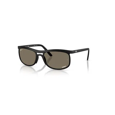 RAY BAN RB4452CH CHROMANCE LITEFORCE SONNENBRILLEN SAND SCHWARZ FASSUNG GRAU GLAS POLARISIERT 56-20