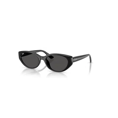 RAY BAN RB4457D BIO-BASED SONNENBRILLEN SCHWARZ FASSUNG GRAU GLAS 55-19