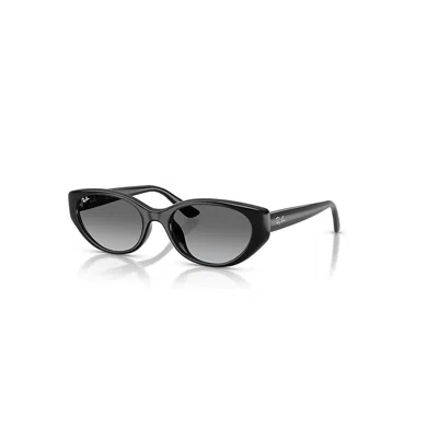 RAY BAN RB4457D BIO-BASED SONNENBRILLEN SCHWARZ FASSUNG GRAU GLAS 55-19