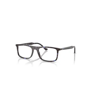 RAY BAN RB5440 OPTICS  HAVANA BLUE TURTLE FASSUNG KLAR GLAS POLARISIERT 55-18