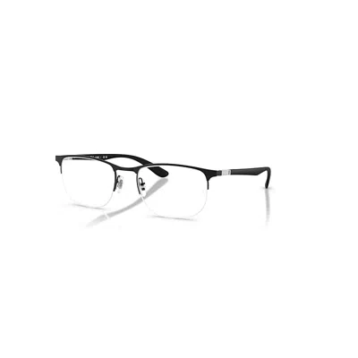 RAY BAN RB6513 OPTICS  MATT SCHWARZ FASSUNG KLAR GLAS POLARISIERT 53-20