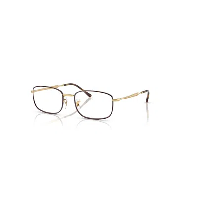 RAY BAN RB6533 OPTICS  ARISTA GOLD FASSUNG KLAR GLAS POLARISIERT 52-19