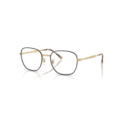 RAY BAN RB6534 OPTICS  MATTES ARISTA GOLD FASSUNG KLAR GLAS POLARISIERT 53-19