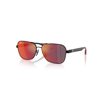RAY BAN RB8336M SCUDERIA FERRARI COLLECTION SONNENBRILLEN CARBON DUNKEL FASSUNG GRAU GLAS 58-15