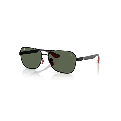 RAY BAN RB8336M SCUDERIA FERRARI COLLECTION SONNENBRILLEN CARBON DUNKEL FASSUNG GRÜN GLAS 58-15