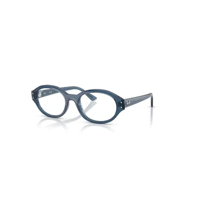 RAY BAN SHILO OPTICS BIO-BASED  HELLBLAU FASSUNG KLAR GLAS POLARISIERT 52-20