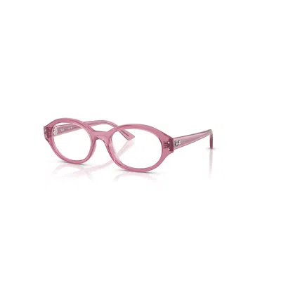 RAY BAN SHILO OPTICS BIO-BASED  ROSA FASSUNG KLAR GLAS POLARISIERT 52-20