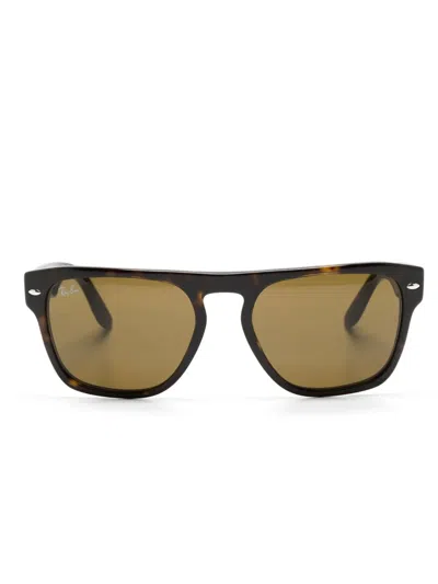 RAY BAN SQUARE-FRAME TORTOISESHELL SUNGLASSES