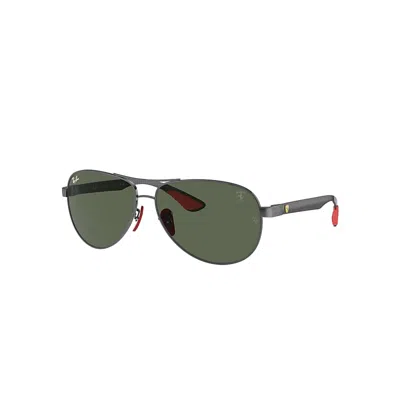 RAY BAN RB8331M SCUDERIA FERRARI COLLECTION SONNENBRILLEN CARBON DUNKEL FASSUNG GRÜN GLAS 61-13
