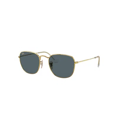 RAY BAN FRANK SONNENBRILLEN GOLD FASSUNG BLAU GLAS 54-20