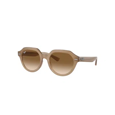 RAY BAN GINA SONNENBRILLEN TURTLEDOVE FASSUNG BRAUN GLAS 53-21