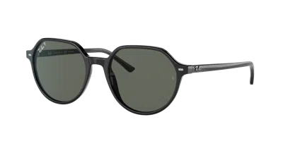 RAY BAN THALIA SONNENBRILLEN SCHWARZ FASSUNG GRÜN GLAS POLARISIERT 53-18