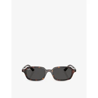 RAY BAN WOMENS BROWN RB4455 ZURI PILLOW-FRAME ACETATE SUNGLASSES