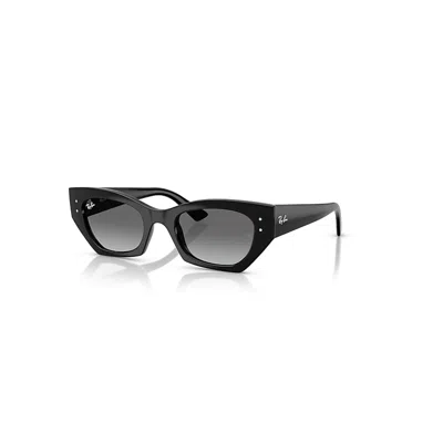 RAY BAN ZENA BIO-BASED SONNENBRILLEN SCHWARZ FASSUNG GRAU GLAS 52-22