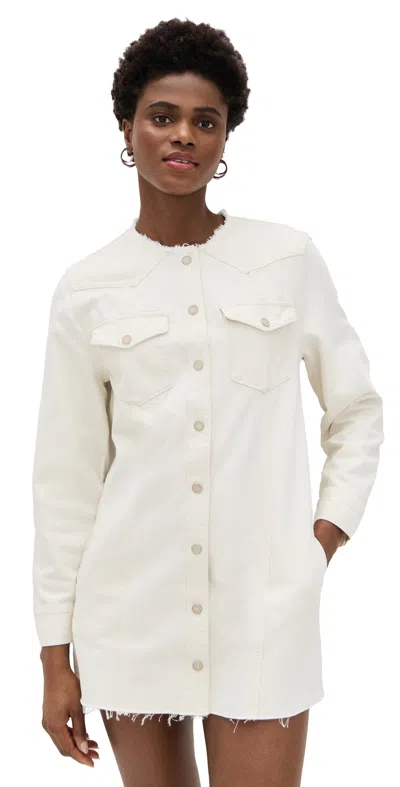 RE/DONE THE RILEY MINI DRESS CREMA