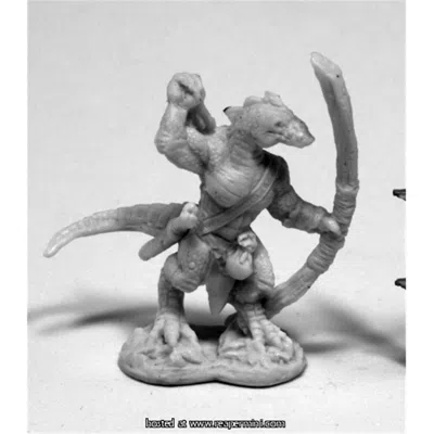 REAPER MINIATURES 25MM SCALE LIZARDMAN ARCHER - GENE VAN HORNE