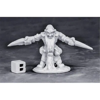 REAPER MINIATURES BONES - DWARF ROYAL WEAPOMASTER W3 MINIATURES