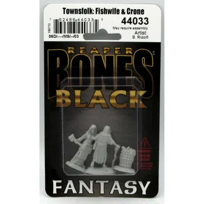 REAPER MINIATURES BONES DREADMERE FISHWIFE & CRONE MINIATURES BLACK - PACK OF 2
