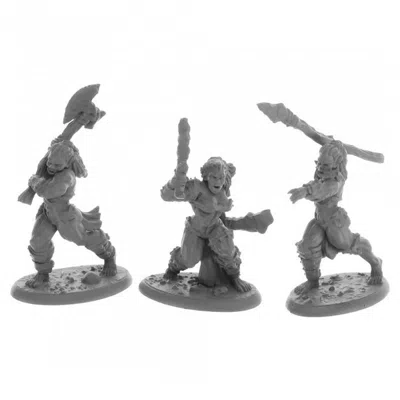 REAPER MINIATURES LEGENDS-JADE FIRE WARRIORS MINIATURE - 3 PIECE