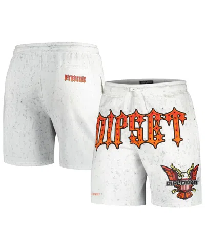 REASON MEN'S AND WOMEN'S WHITE THE DIPLOMATS DIPSET SEAL SHORTS