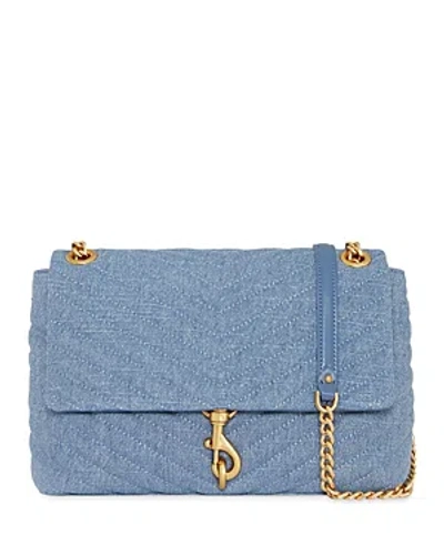 REBECCA MINKOFF EDIE DENIM SHOULDER BAG