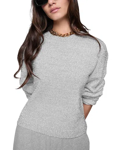 REBECCA MINKOFF HENLEY LUREX SWEATER