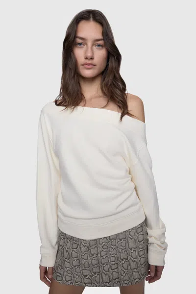 REBECCA MINKOFF KORA OFF SHOULDER SWEATSHIRT
