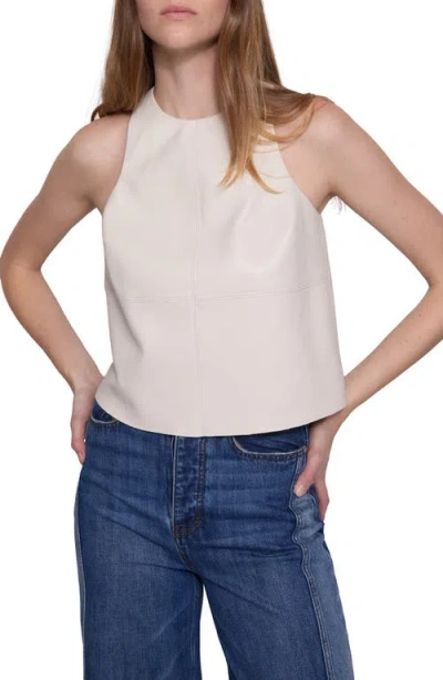 REBECCA MINKOFF REBECCA MINKOFF NORA FAUX LEATHER HIGH NECK TOP