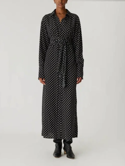 REBECCA TAYLOR REBECCA TAYLOR POLKA DOT SILKY WRAP DRESS