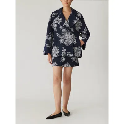 REBECCA TAYLOR REBECCA TAYLOR VENICE TOILE JACQUARD OVERSIZED PEACOAT