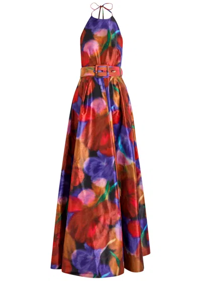 REBECCA VALLANCE REBECCA VALLANCE CARBARET ROSES SATIN-TWILL GOWN