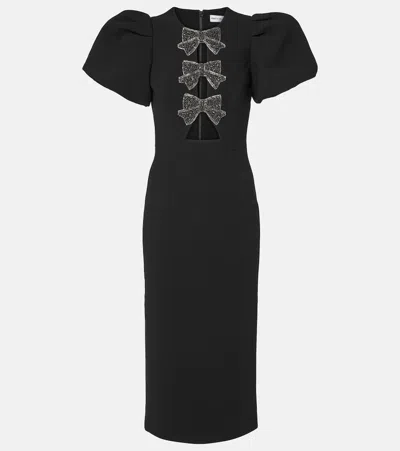 REBECCA VALLANCE ELIANA PUFF-SLEEVE MIDI DRESS