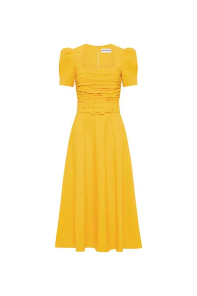 REBECCA VALLANCE LEONA SHORT SLEEVE MIDI DRESS