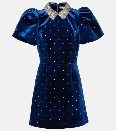 REBECCA VALLANCE VIVICIA EMBELLISHED VELVET MINIDRESS