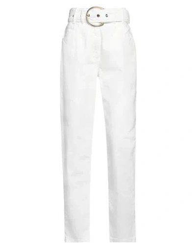 REBEL QUEEN REBEL QUEEN WOMAN JEANS WHITE SIZE 27 COTTON, ELASTANE
