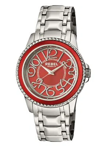 REBEL REBEL UNISEX RB107-4054 WILLIAMSBURG(STEEL) RED DIAL STAINLESS STEEL WRISTWATCH
