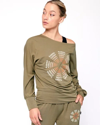 REBODY ACTIVE REBODY ACTIVE KARMA GRAPHIC LONG SLEEVE TOP
