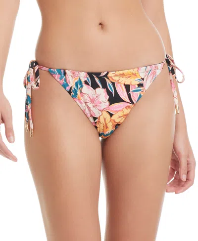 RED CARTER WOMEN'S SHIRRED TIE SIDE TRIANGLE BIKINI BOTTOMS