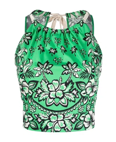 RED VALENTINO REDVALENTINO FLORAL-PRINTED TOP