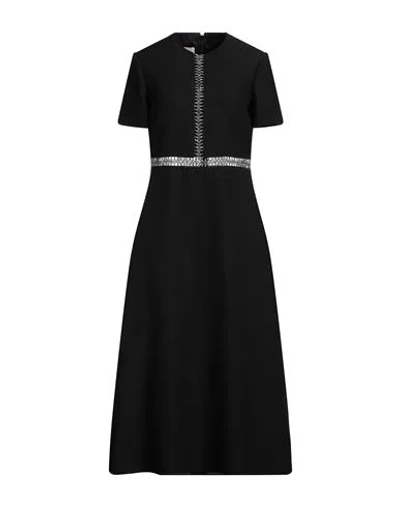 RED VALENTINO RED VALENTINO WOMAN MAXI DRESS BLACK SIZE 4 VIRGIN WOOL, SILK